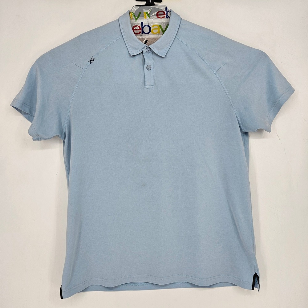 Rhone Shirt Mens XL Polo Stretch Blue Stretch‎ Golf Short Sleeve Performance